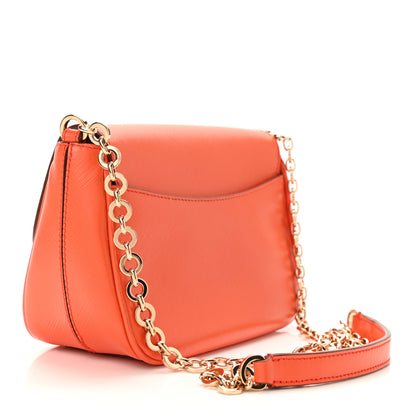 Salvatore Ferragamo Printed Calfskin Gancio Crossbody Bag Orange 3 of 9