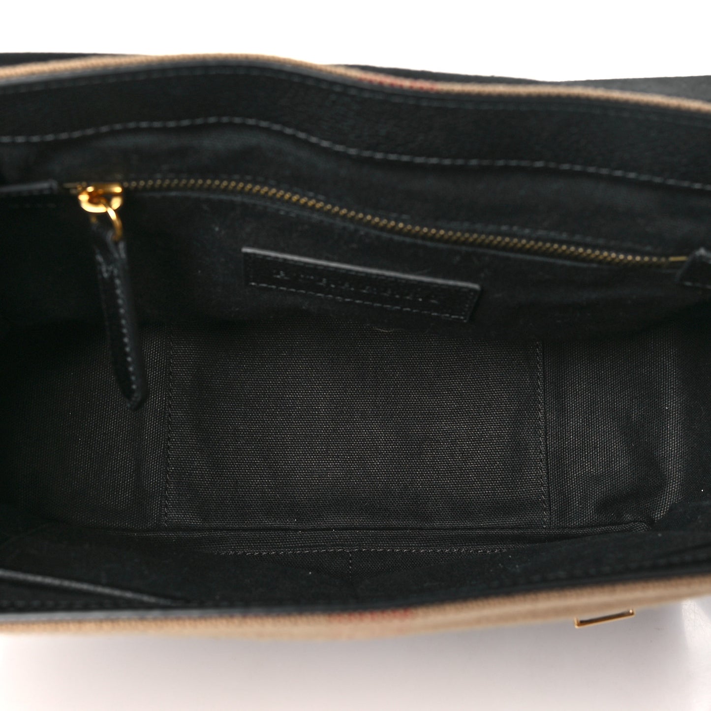 Canvas Mega Check Baildon Messenger Bag Black