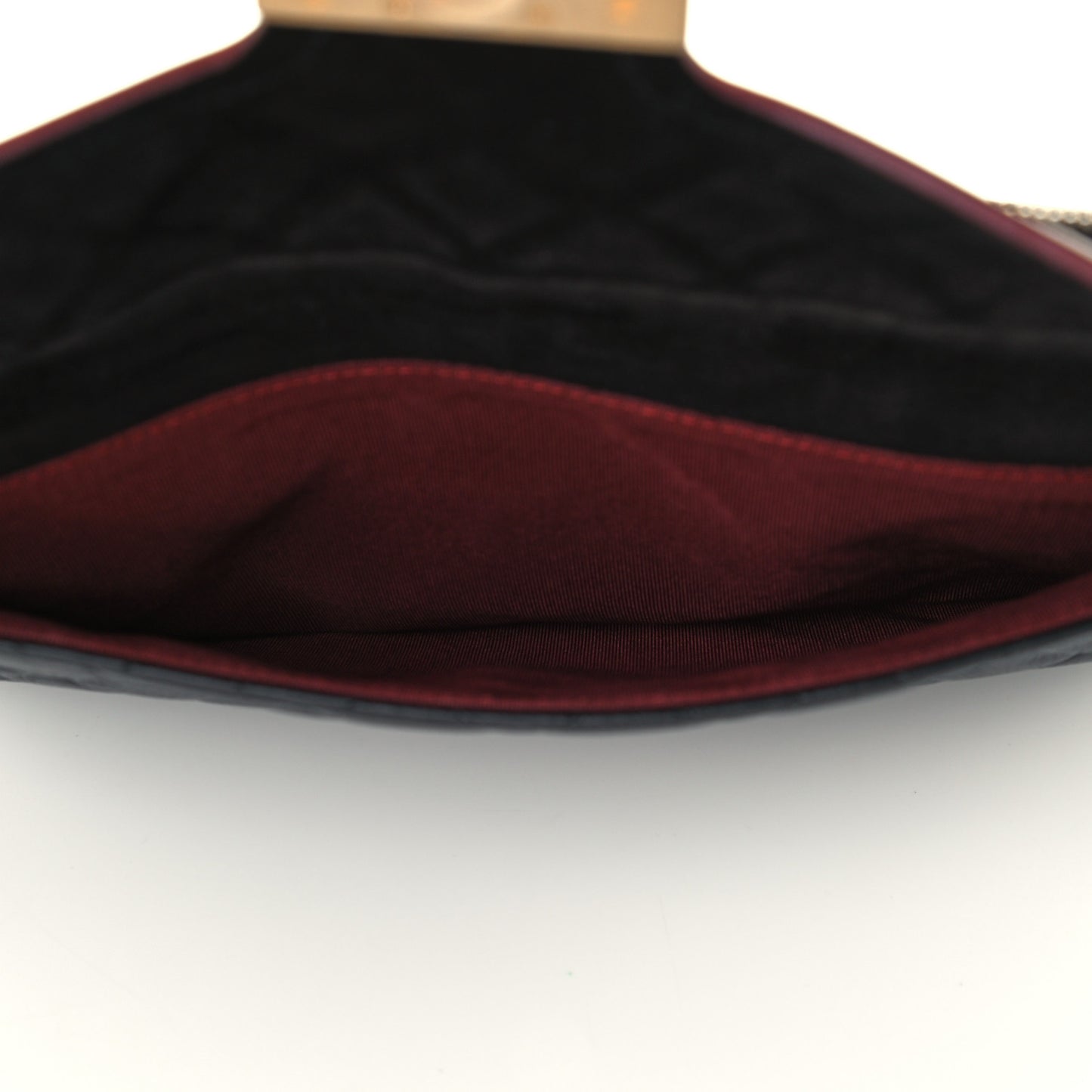 Grained Calfskin Quilted Large Archi Chic Cosmetic Case Black