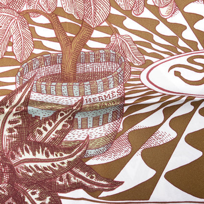 Hermes Silk La Danse Des Amazones Scarf 90 Vieux Rose Vert 6 of 6