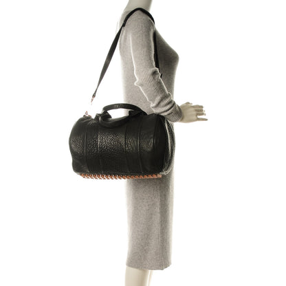 Alexander Wang Pebbled Lambskin Rocco Black Rose Gold Hardware 2 of 6