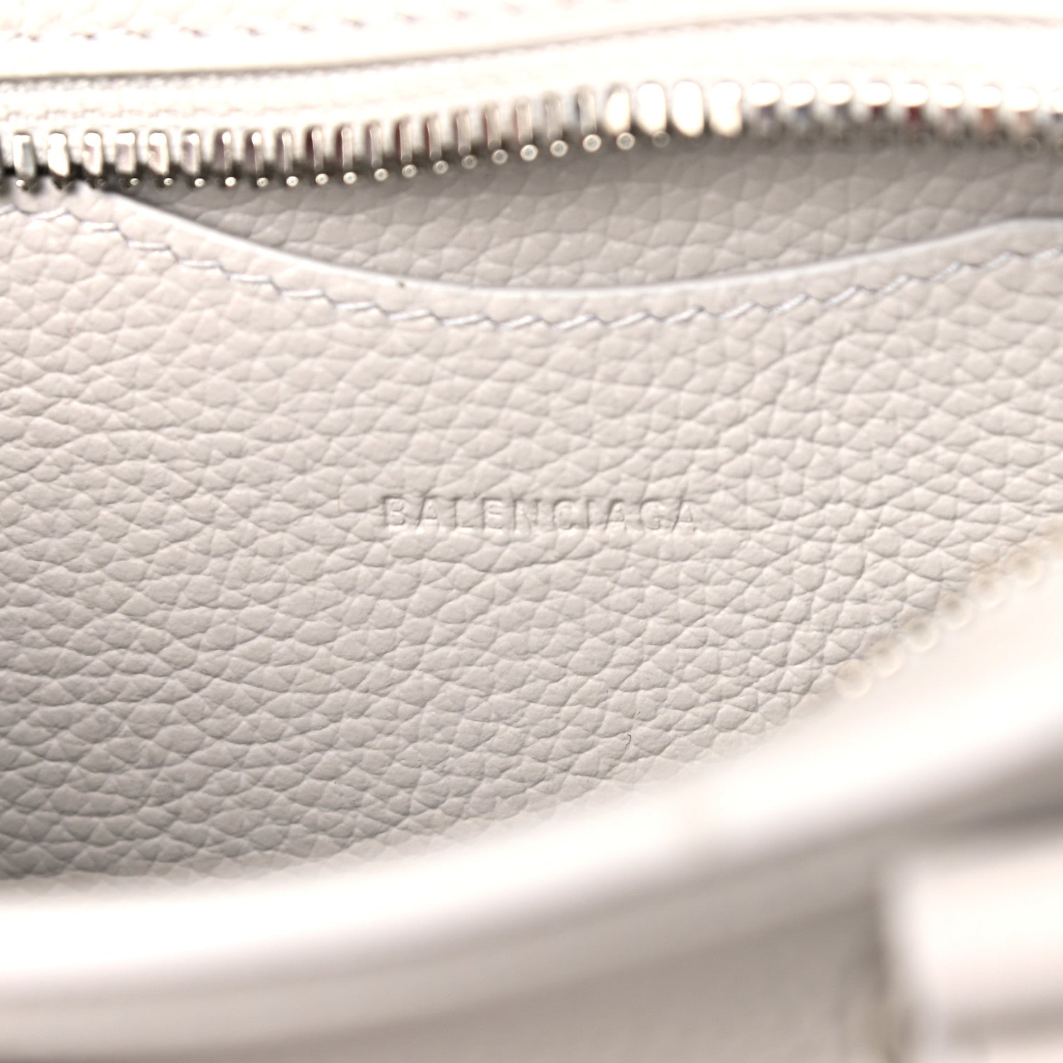 Balenciaga Grained Calfskin Neo Classic Silver Hardware Nano City Crossbody Chalky White 5 of 9