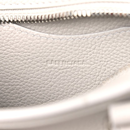 Balenciaga Grained Calfskin Neo Classic Silver Hardware Nano City Crossbody Chalky White 5 of 9