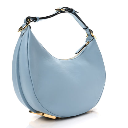 Fendi Vitello Grace Matte Small Fendigraphy Hobo Bag Azzurro Baby 3 of 9