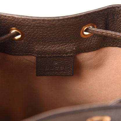 Gucci GG Supreme Monogram Web Mini Ophidia Bucket Bag Brown 8 of 10