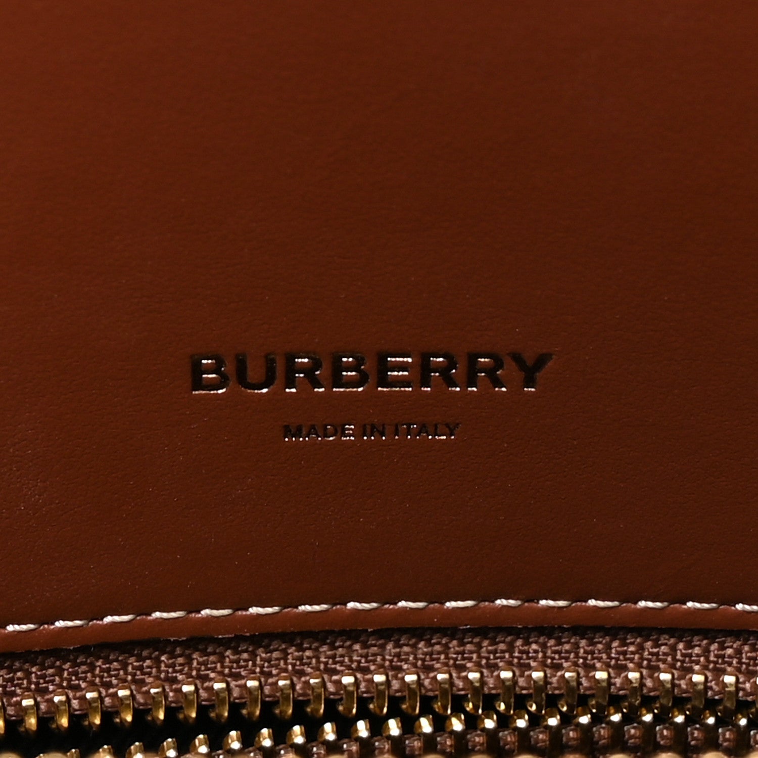 Burberry Calfskin Vintage Check Two Handle Title Bag Archive Beige 6 of 9