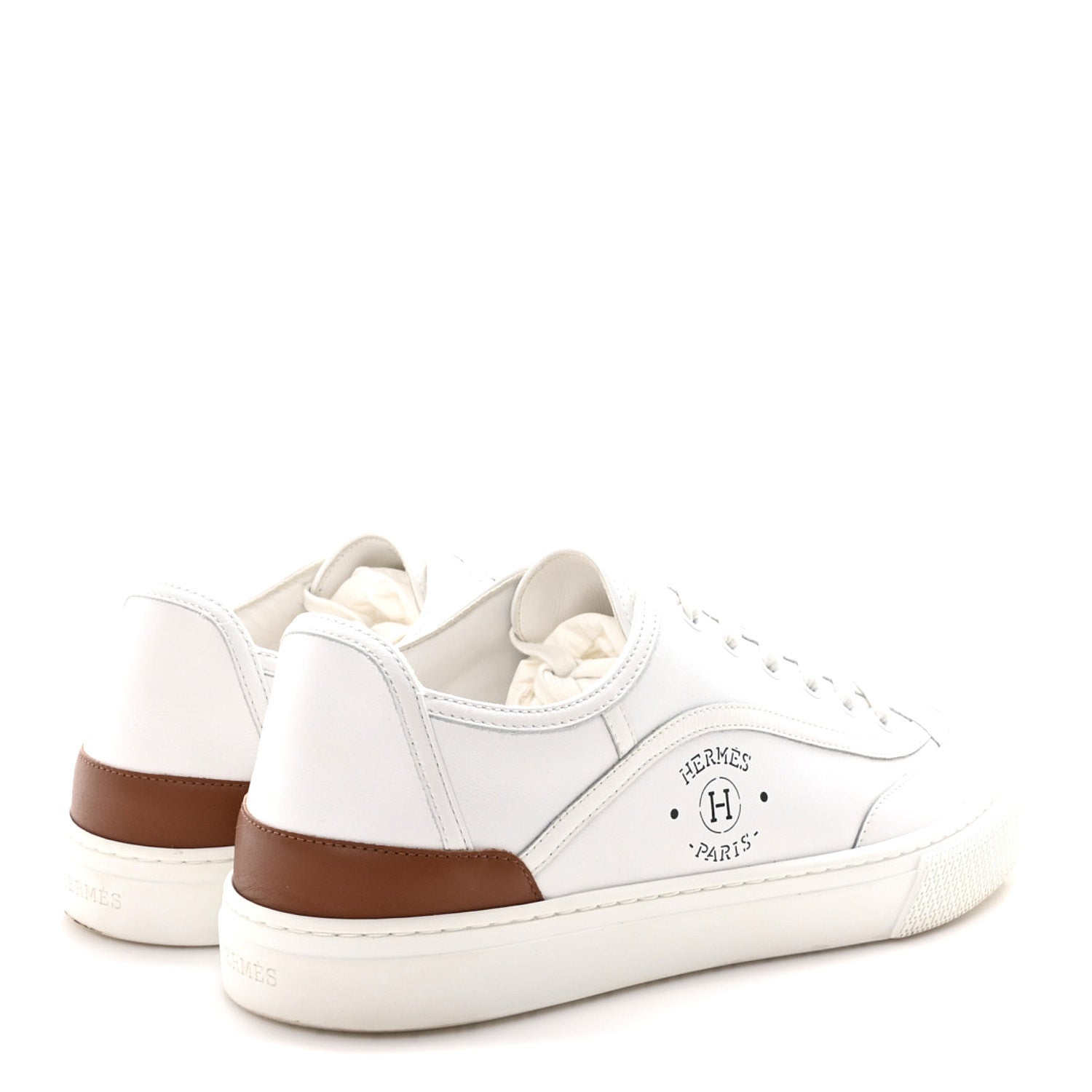 Hermes Calfskin Mens Get Sneakers 42 White 4 of 9