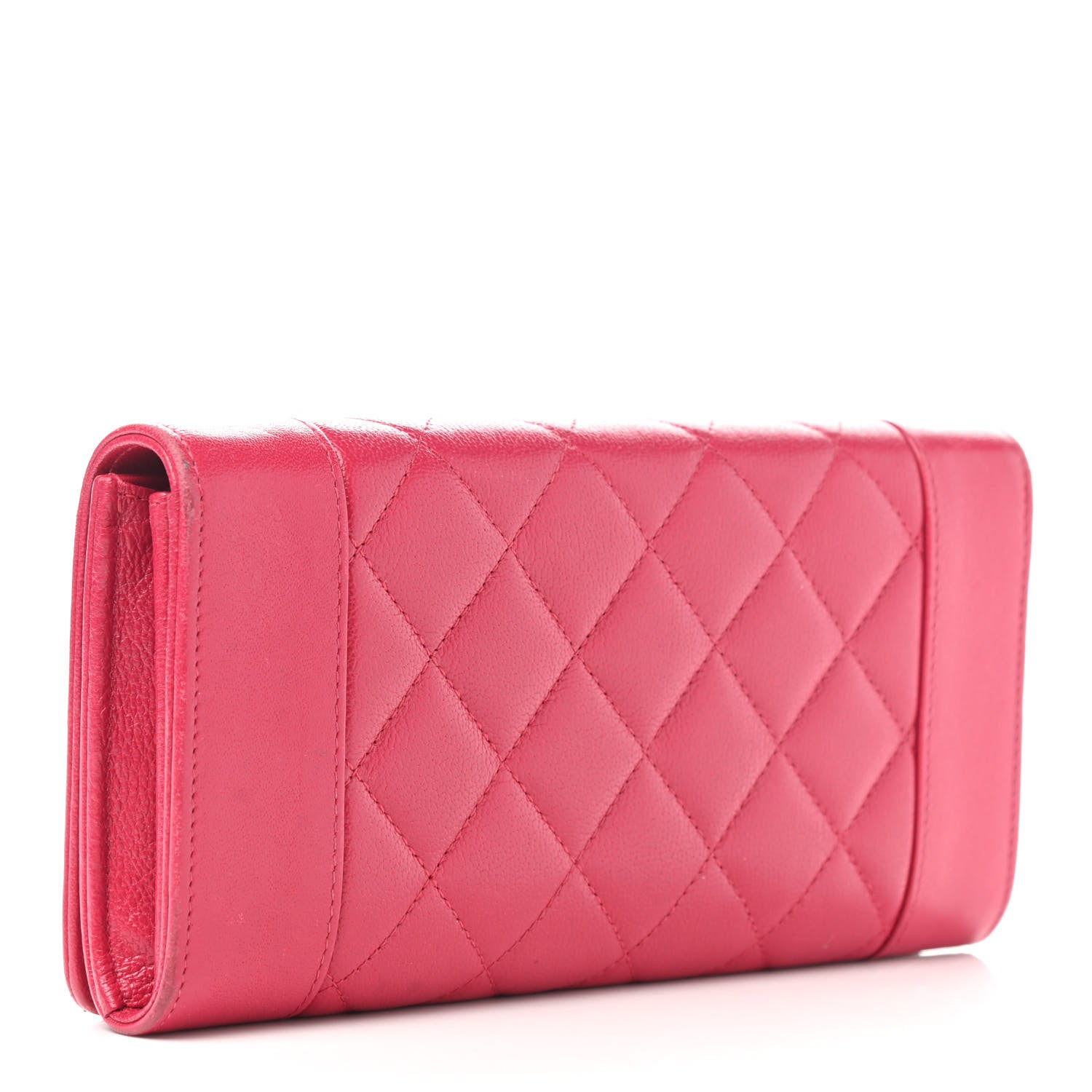 Chanel Sheepskin Quilted Mademoiselle Vintage Flap Wallet Dark Pink 3 of 14