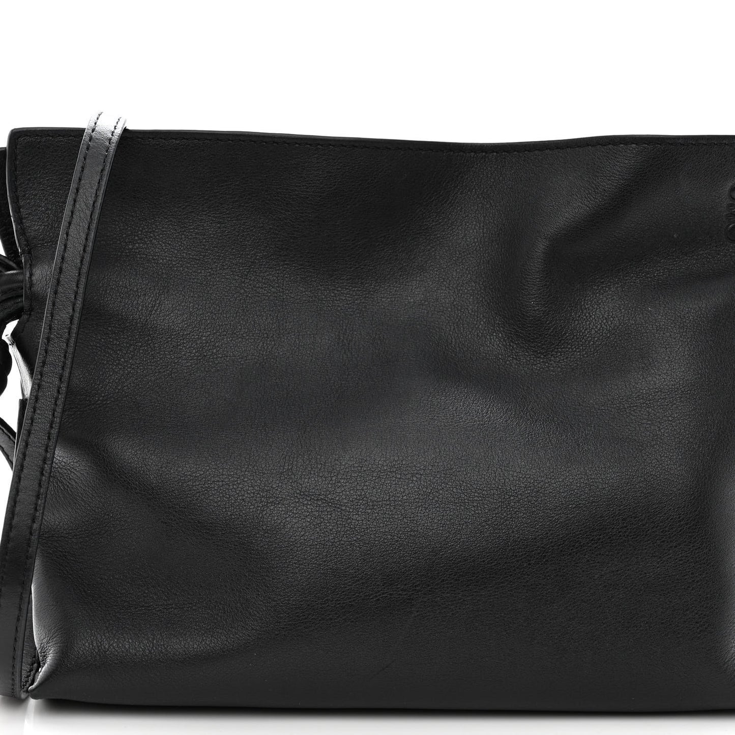 Calfskin Mini Flamenco Knot Clutch Black