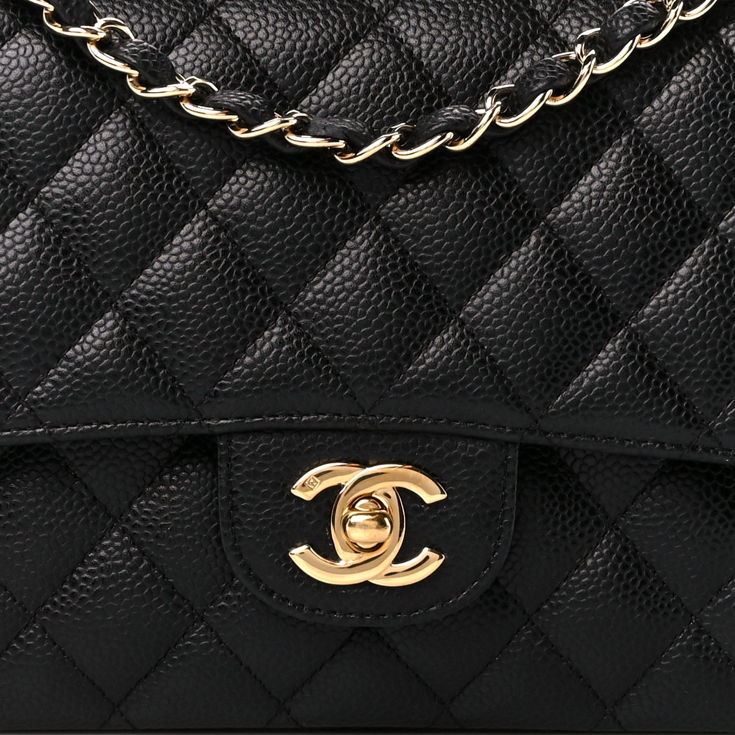 Chanel Caviar Quilted Medium Double Flap Black 9 of 11