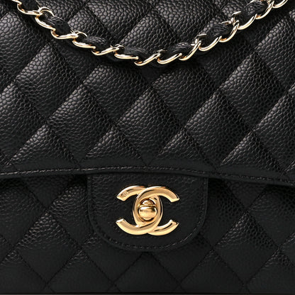 Chanel Caviar Quilted Medium Double Flap Black 9 of 11