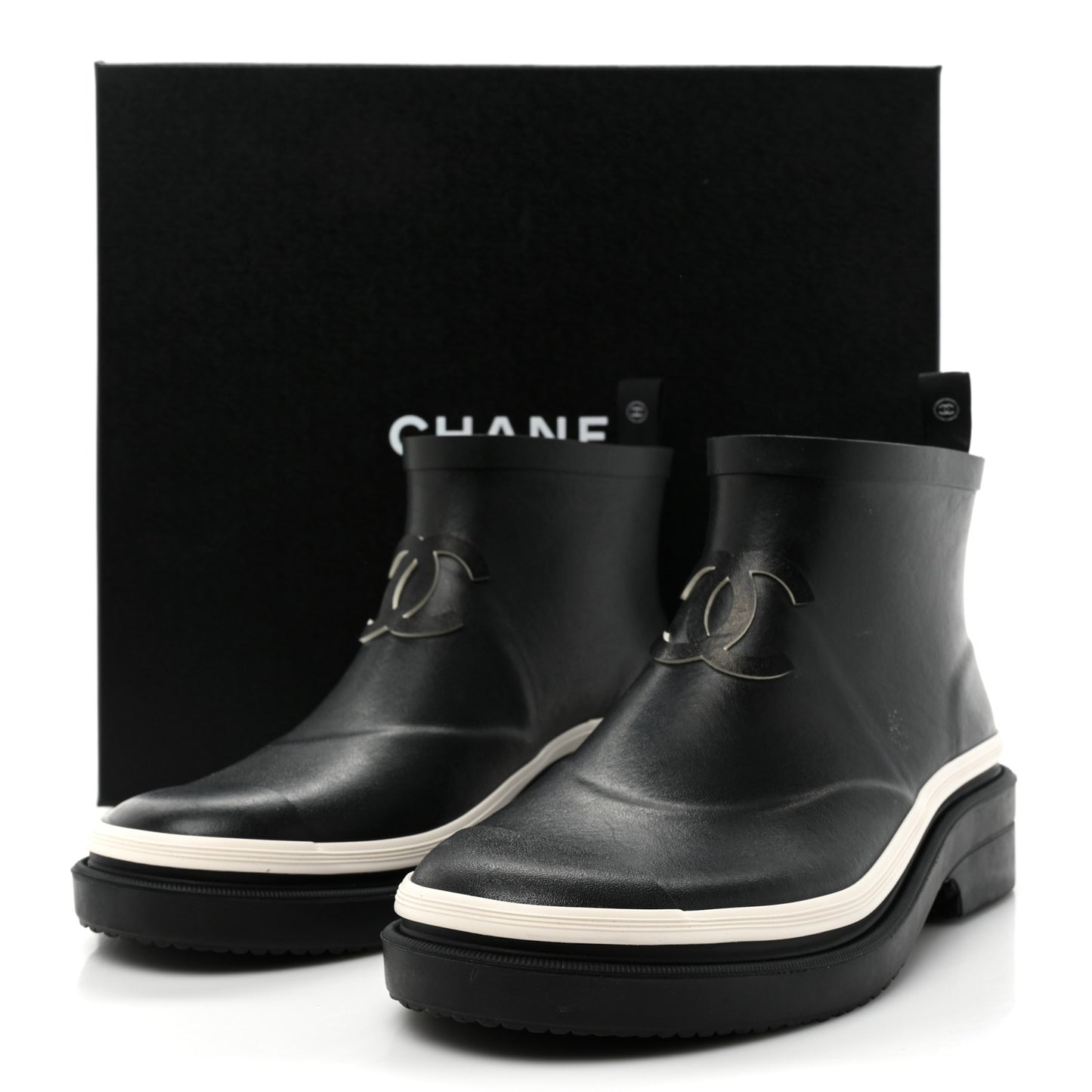 Rubber CC Short Rain Boots 38 Black