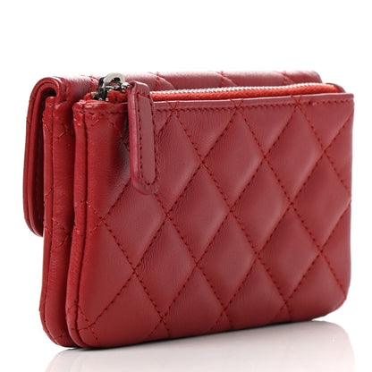 Chanel Lambskin Quilted Coin Purse Red 3 of 8