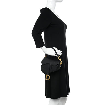 Christian Dior Grained Calfskin Mini Saddle Bag Black 2 of 10