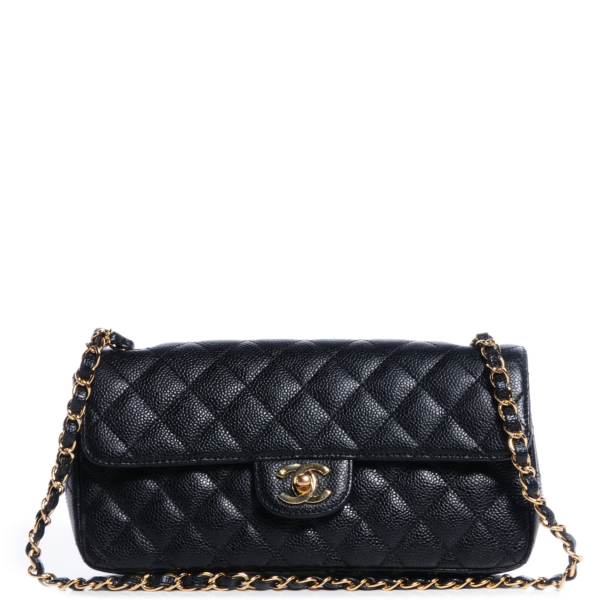 Chanel Caviar East West Flap Black 1 of 8