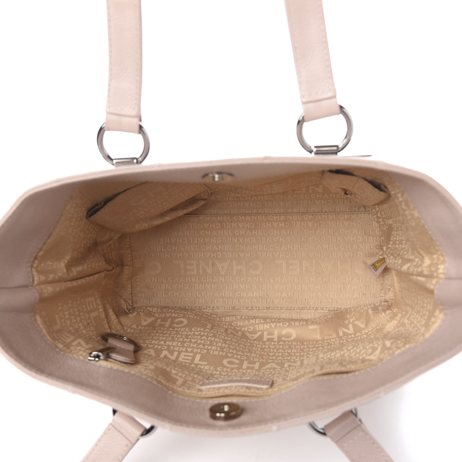 Chanel Caviar Square Stitched Tote Light Pink 4 of 12