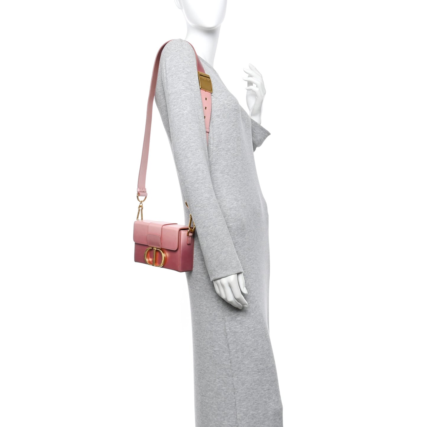 Gradient Smooth Calfskin Gradient 30 Montaigne Box Bag Rose Multicolor