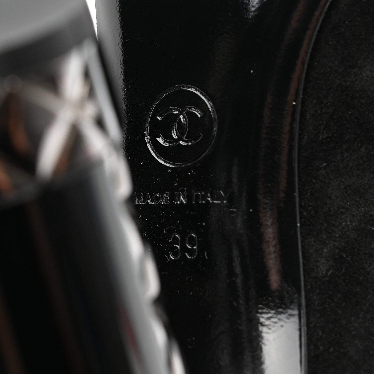 Chanel Suede Calfskin CC Pumps 39 Black 8 of 8