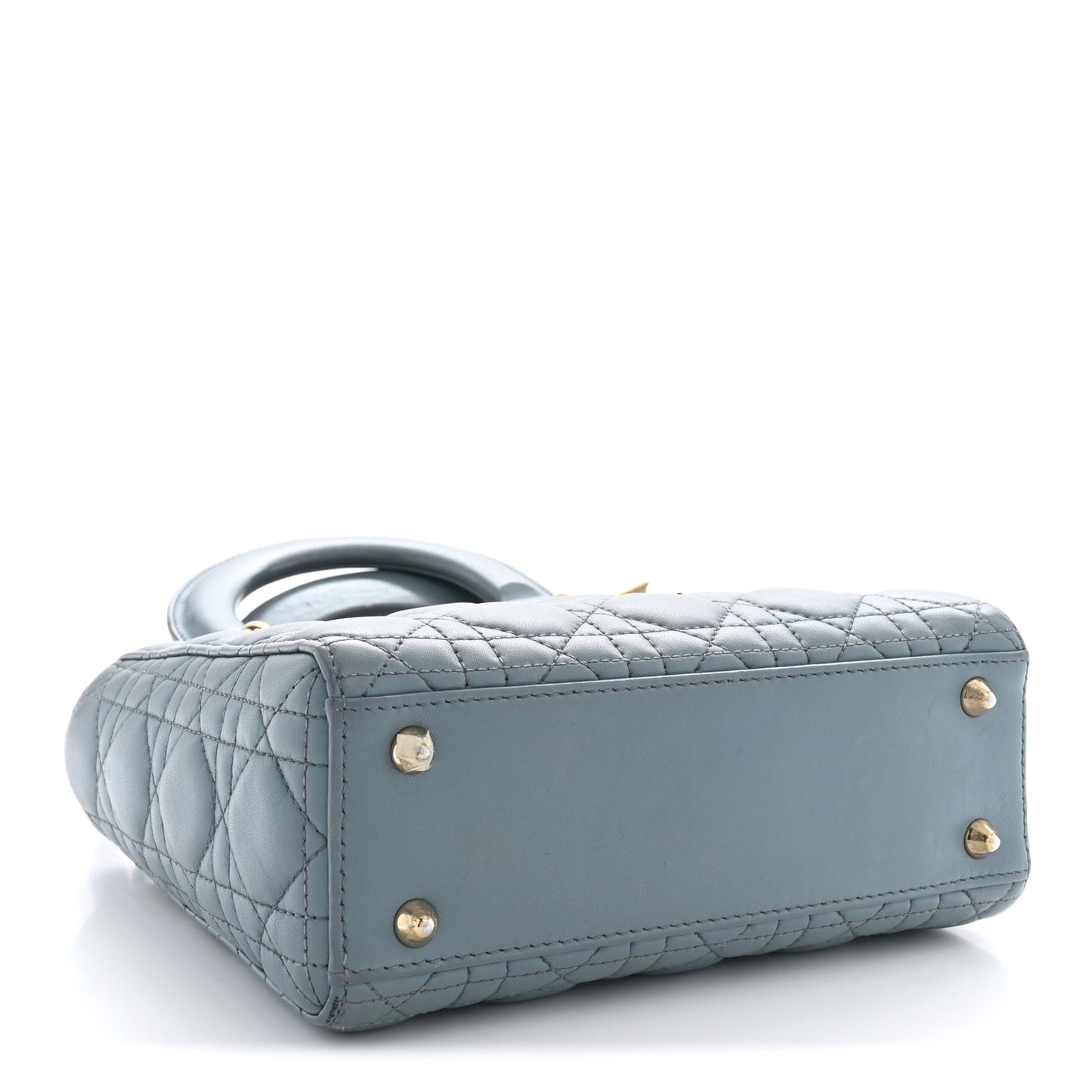 Lambskin Cannage Small Lucky Badges My Lady Dior Cloud Blue