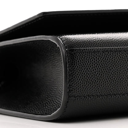 Saint Laurent Grain De Poudre Small Monogram Monochrome Kate Satchel Black 9 of 10