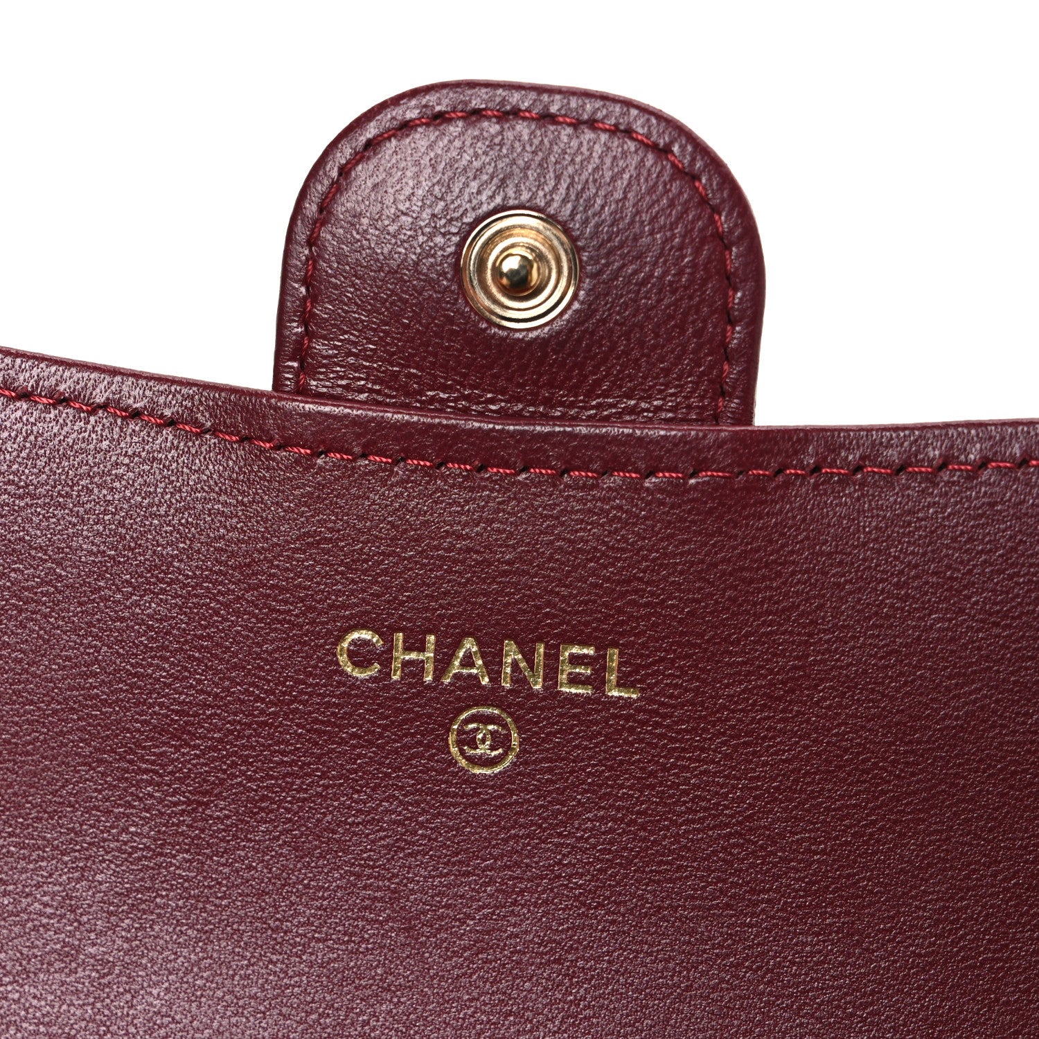 Chanel Lambskin Quilted Phone Holder Wallet on Removable Chain Burgundy 7 of 14