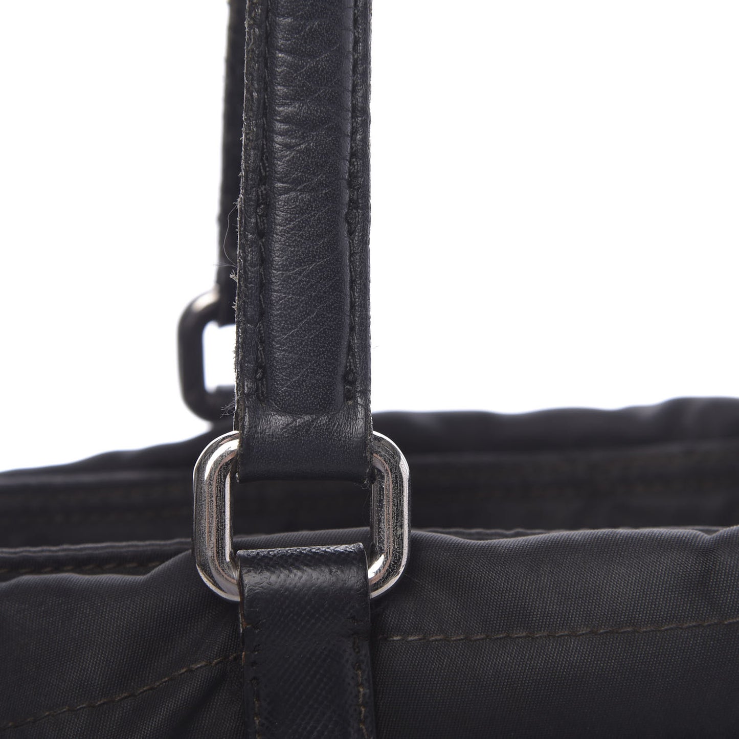 Saffiano Tessuto Nylon Tote Black