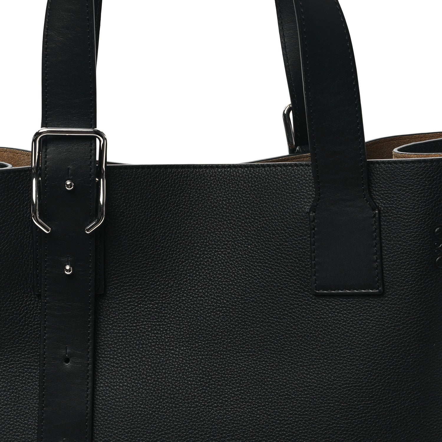 Loewe Soft Grained Calfskin Buckle Zip Tote Black 7 of 10