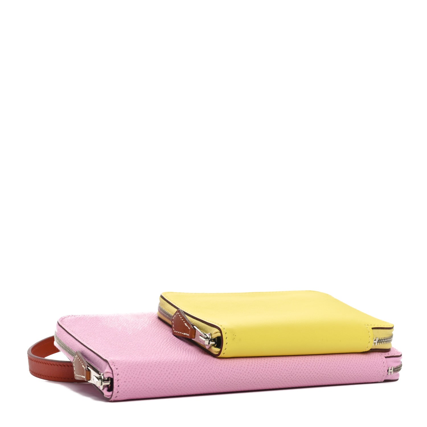 Hermes Epsom Swift Nouveau To Go Wallet Mauve Sylvestre Lime Cuivre Caban 4 of 10