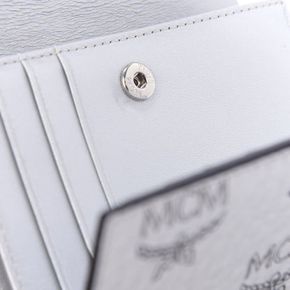 MCM Metallic Visetos Compact Wallet Silver 10 of 10