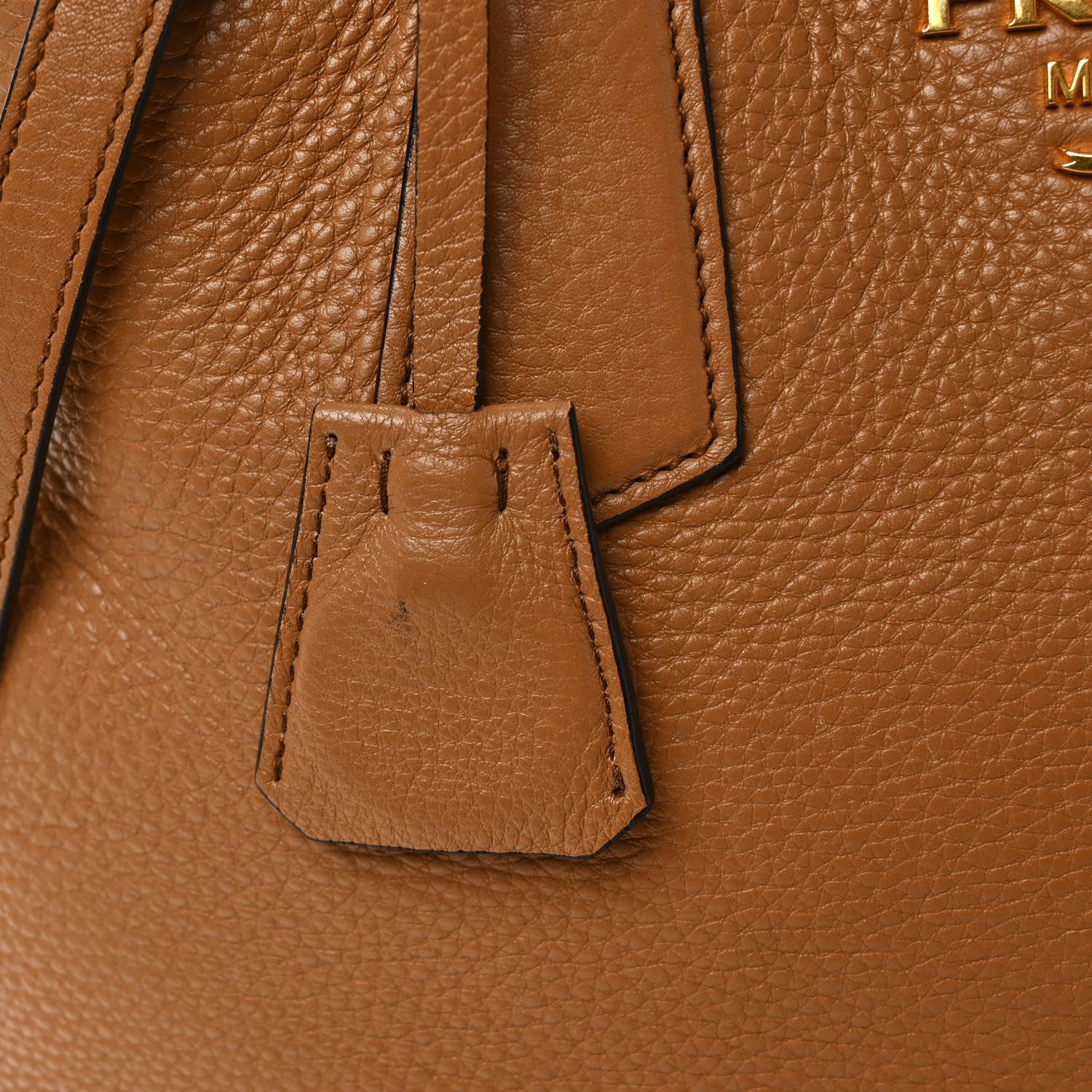 Prada Vitello Phenix Shoulder Bag Caramel 10 of 11