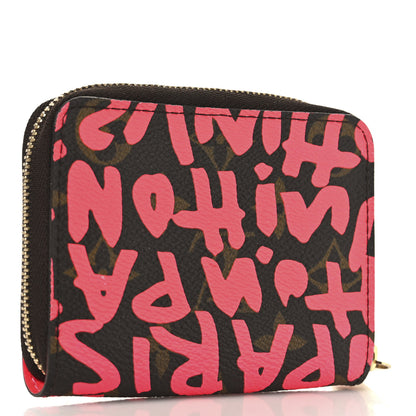 Louis Vuitton Monogram Graffiti Zippy Coin Purse Fuchsia 3 of 7