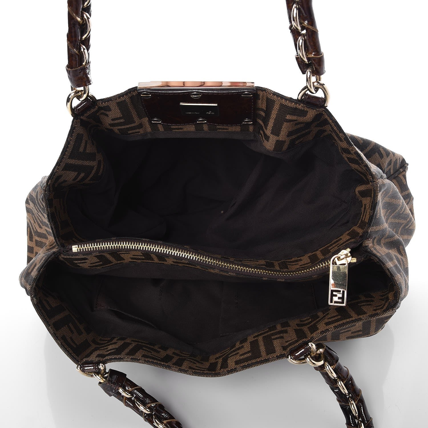 Fendi Zucca Mia Tote Tobacco 5 of 7