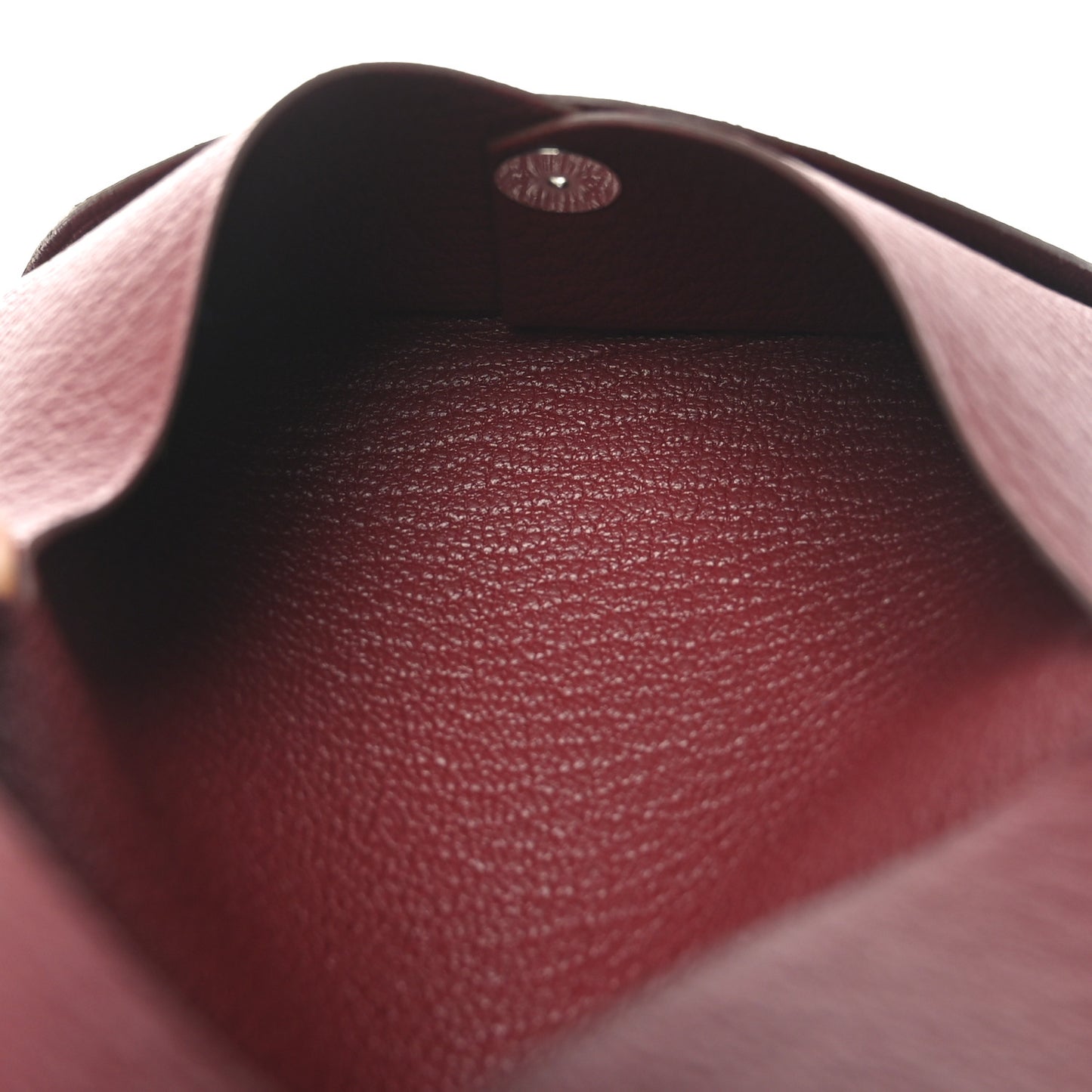 Chevre Mysore Calvi Card Case Rouge H