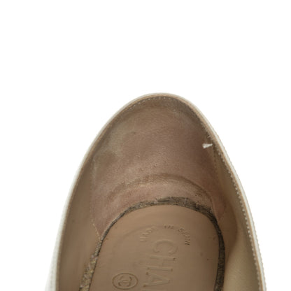 Chanel Lambskin Espadrilles 37 White Black 9 of 9