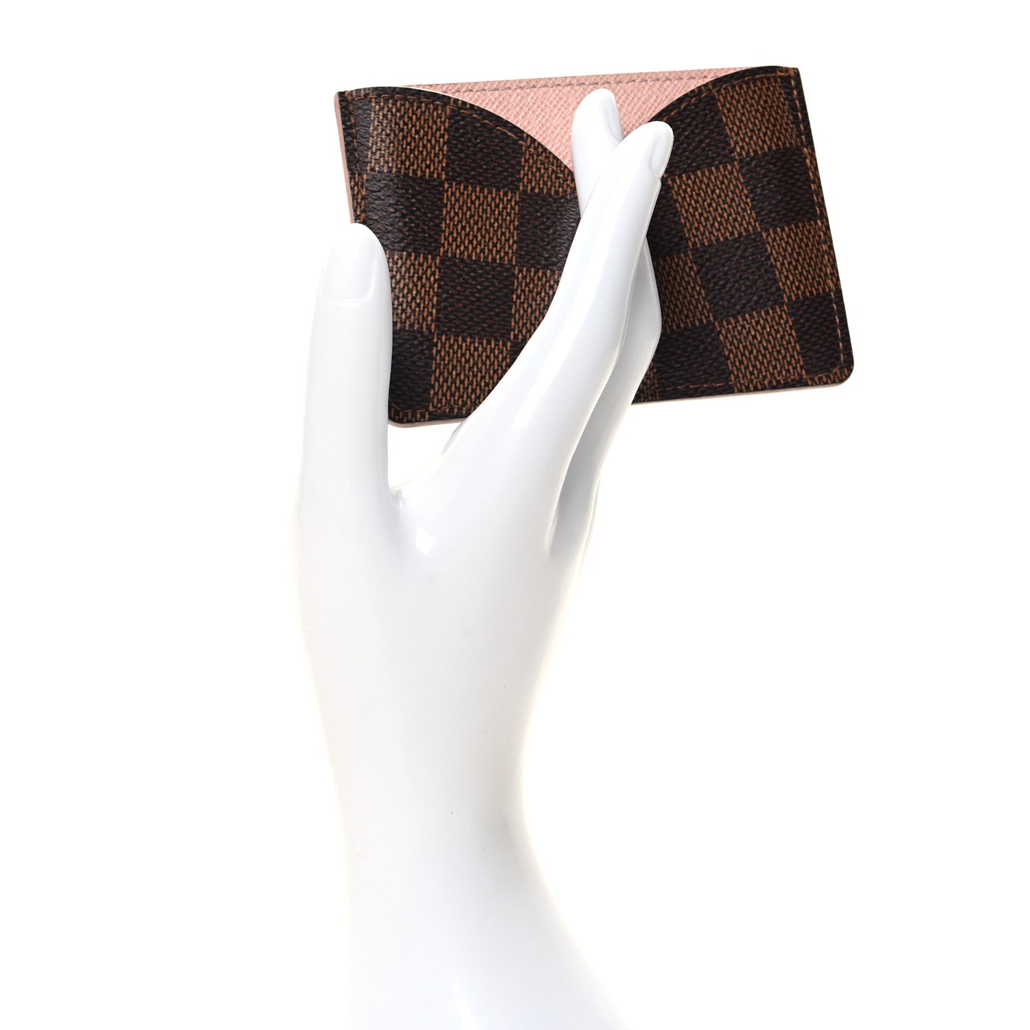 Louis Vuitton Damier Ebene Caissa Card Holder Rose Ballerine 2 of 6
