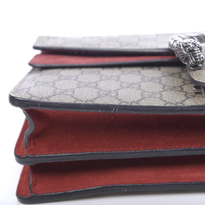 Gucci GG Supreme Monogram Small Dionysus Shoulder Bag Red 9 of 13