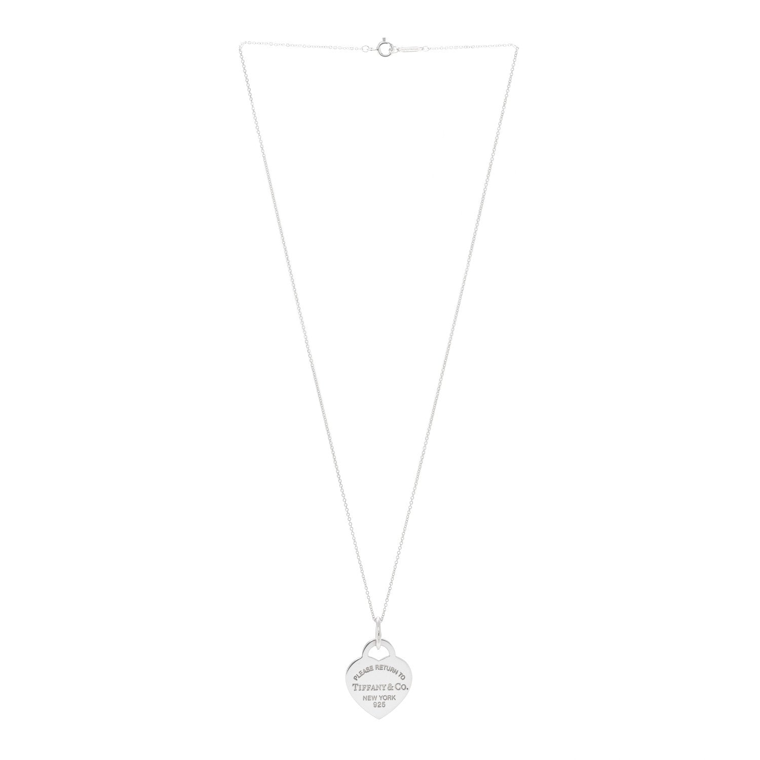 Tiffany Sterling Silver Medium Return to Tiffany Heart Pendant Necklace 3 of 5