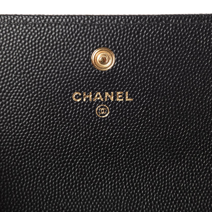 Chanel Caviar Quilted Large Boy Gusset Flap Wallet Black 6 of 9