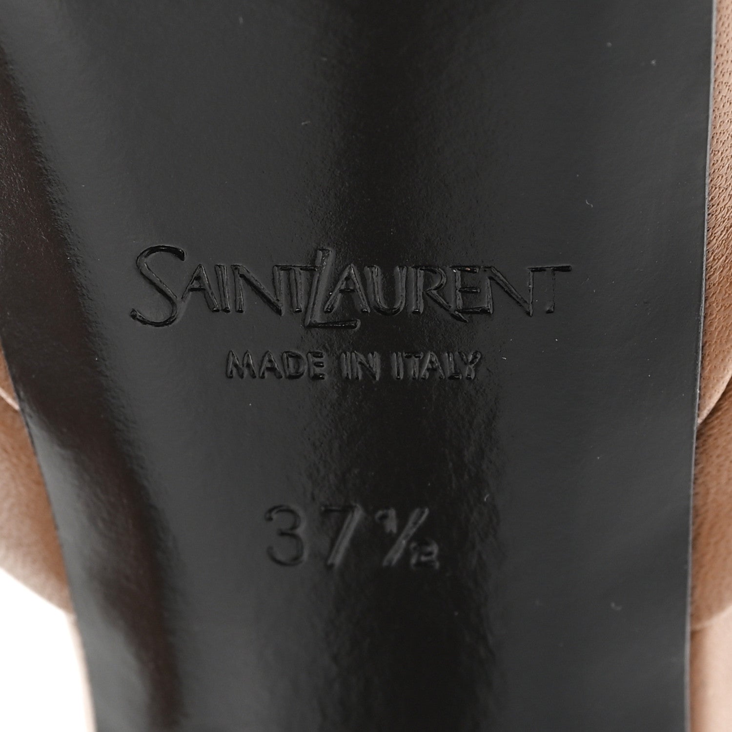 Saint Laurent Smooth Calfskin La Scandale 110 Sandals  37.5 Dark Macademia 7 of 9