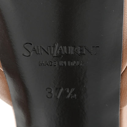 Saint Laurent Smooth Calfskin La Scandale 110 Sandals  37.5 Dark Macademia 7 of 9