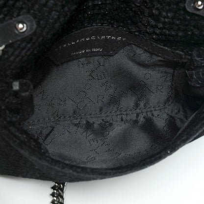 Stella McCartney Python Embossed Velvet Falabella Crossbody Black 5 of 8