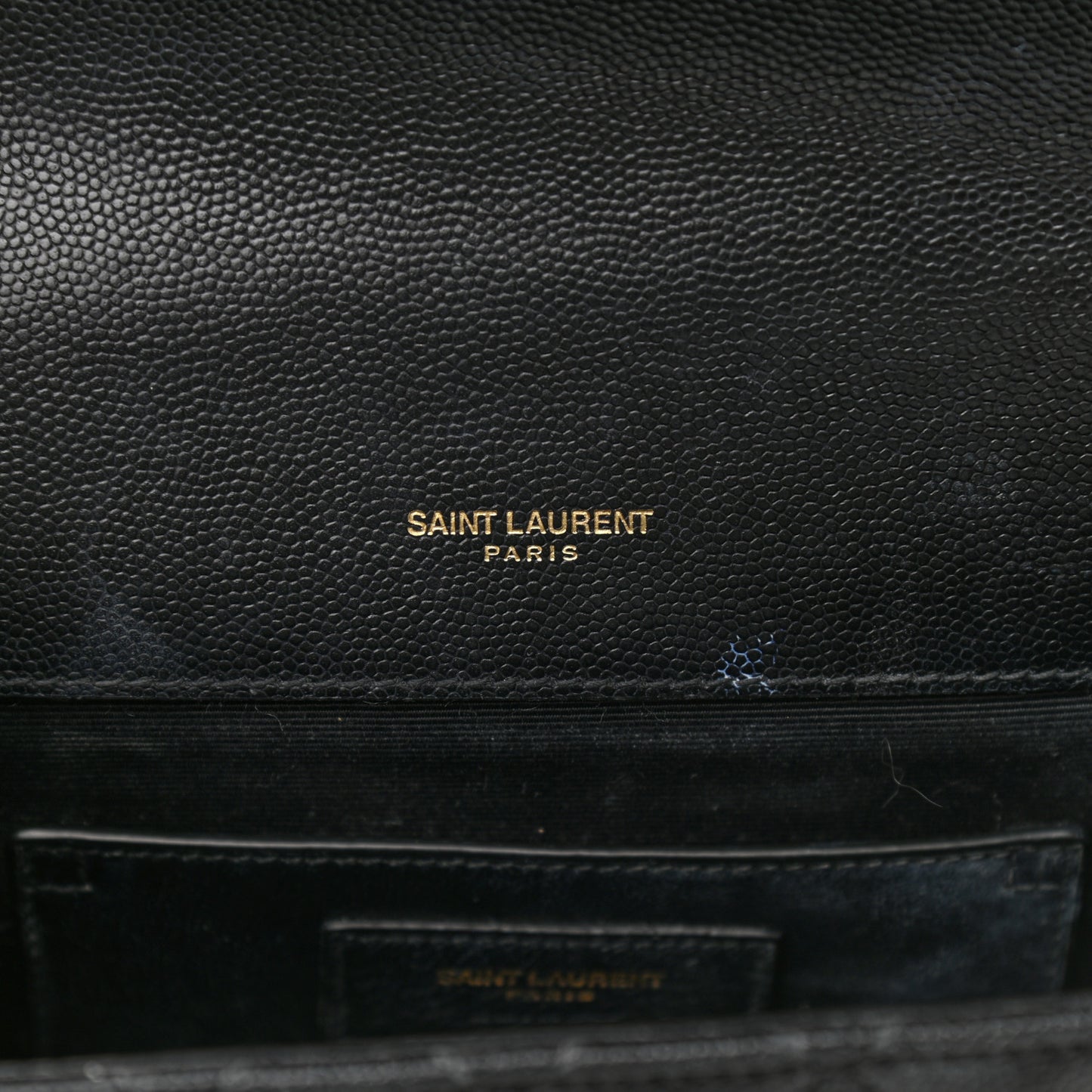 Grain De Poudre Textured Mixed Matelasse Triquilt Small Monogram Satchel Black