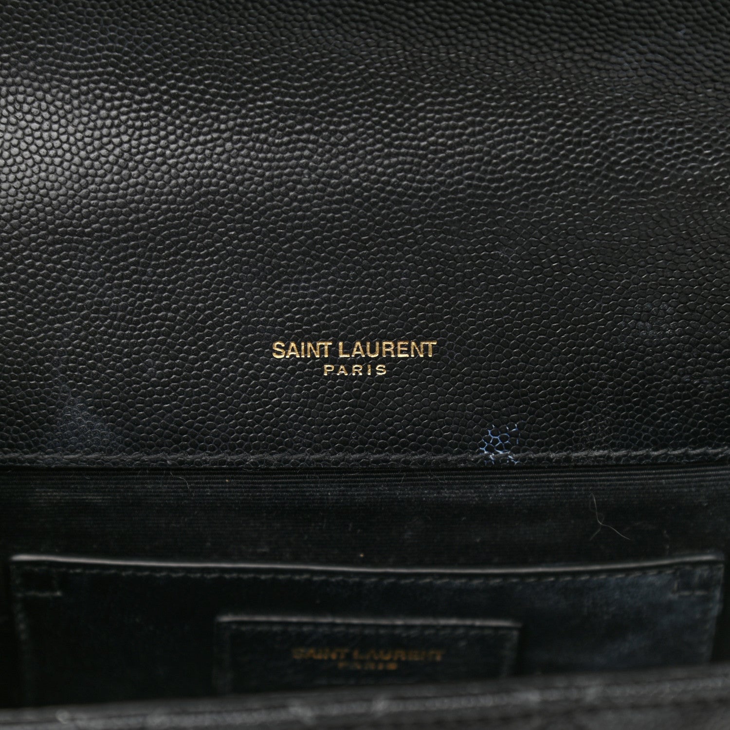 Saint Laurent Grain De Poudre Textured Mixed Matelasse Triquilt Small Monogram Satchel Black 6 of 13