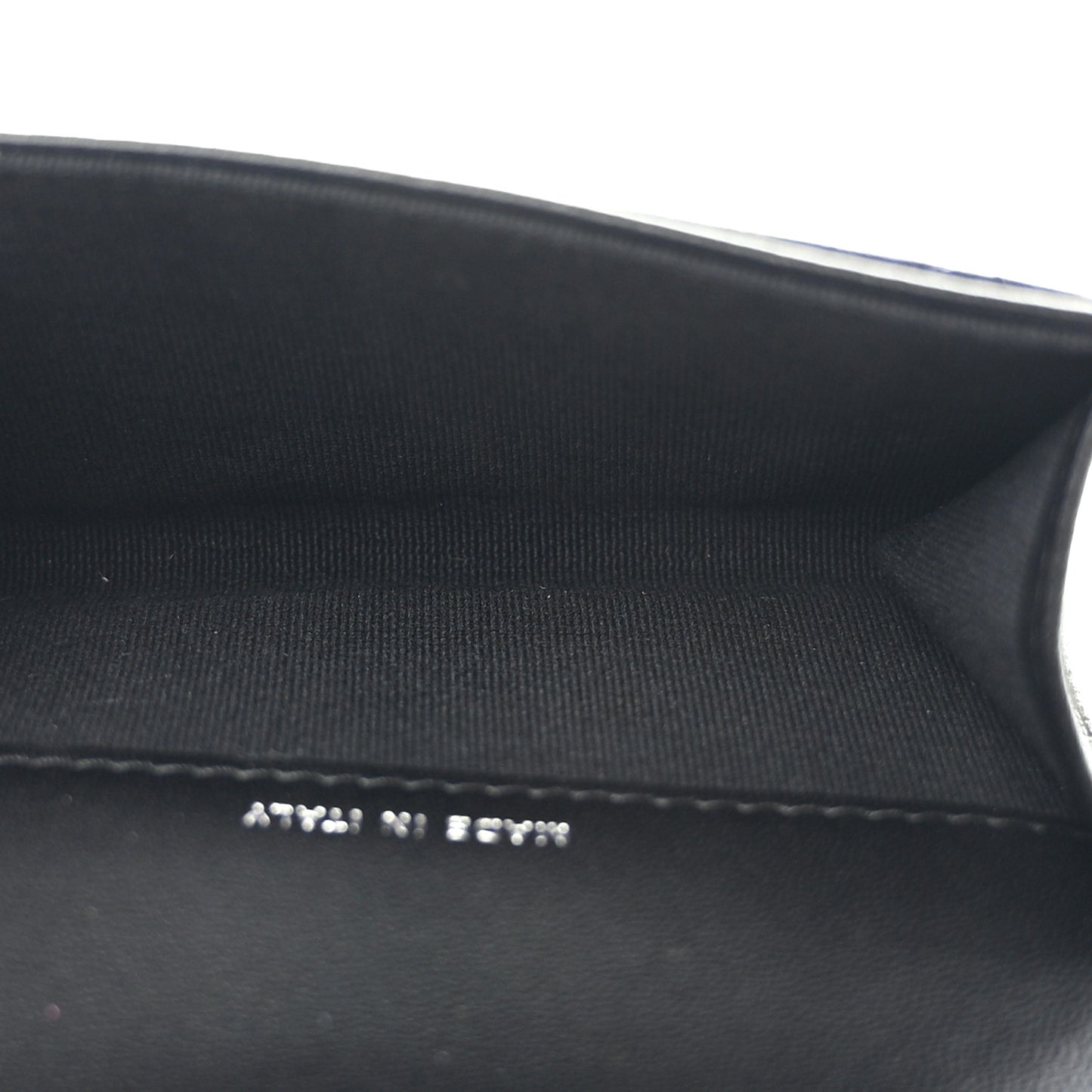 Lambskin Quilted Flap Card Holder Wallet So Black