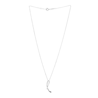 Tiffany Sterling Silver Elsa Peretti Letter L Pendant Necklace 3 of 4