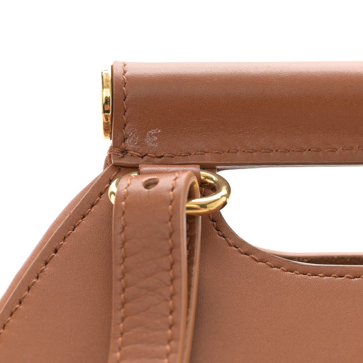 Calfskin Small Fisherman Bag Wood Muse Brass