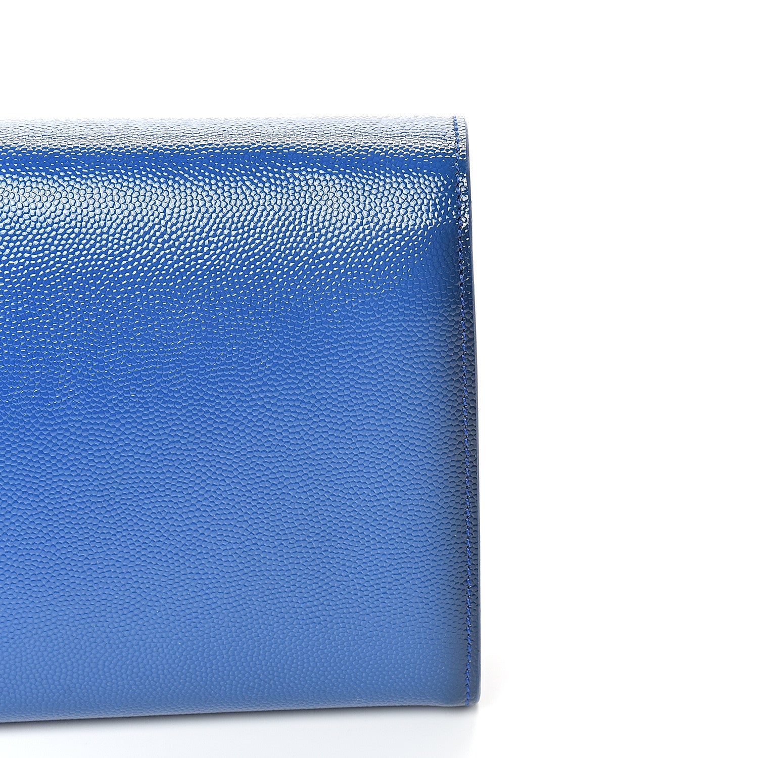 Saint Laurent Grain De Poudre Classic Monogram Cassandre Clutch Royal Blue 11 of 11