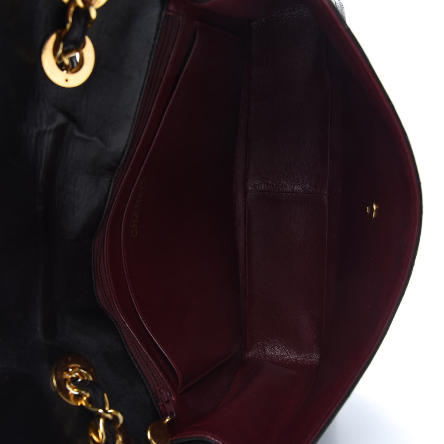 Lambskin Quilted XL Jumbo Single Flap Black