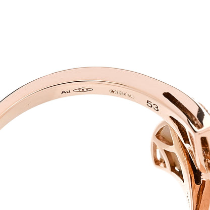 Bulgari 18K Rose Gold Diamond Mother of Pearl Divas' Dream Ring 53 6.5 5 of 5