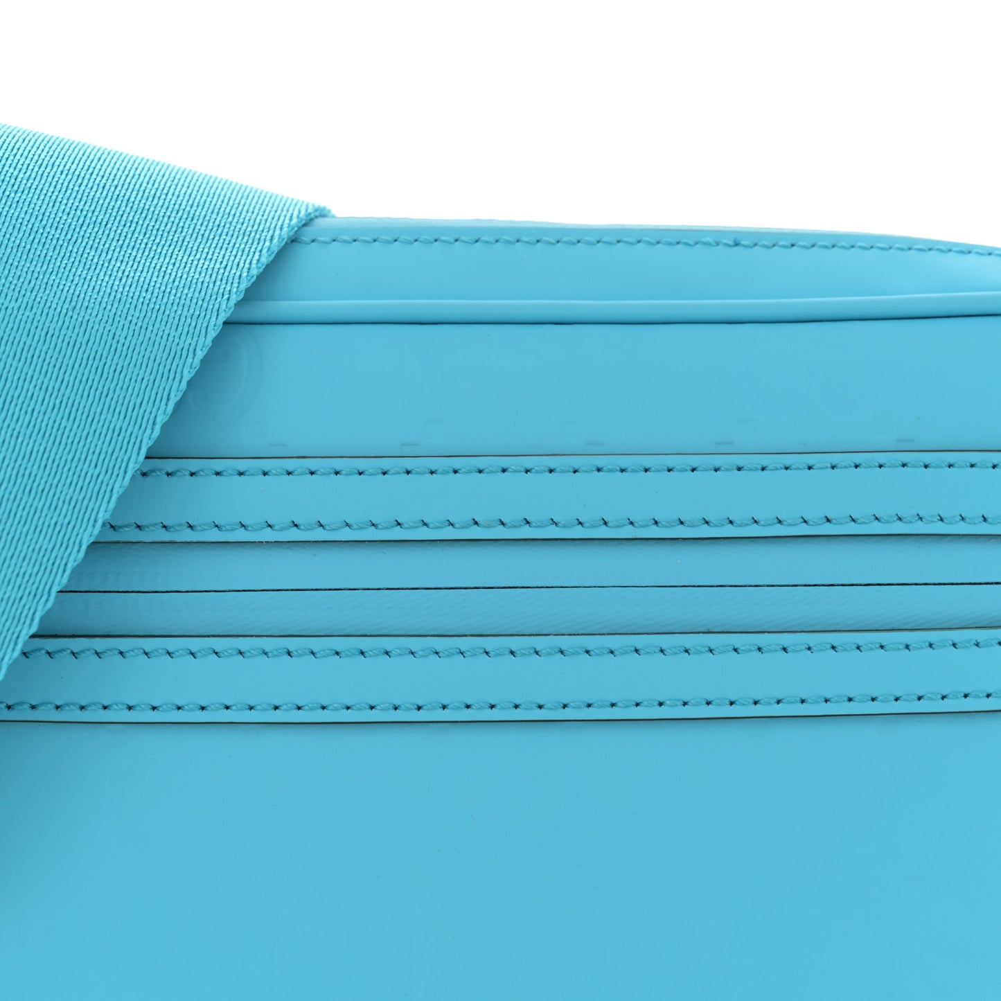 Rubber Effect Monogram GG Crossbody Bag Bright Blue
